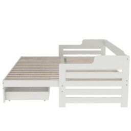 3Ft Daybed Trundle And Drawer Cabin Bed Guest Bed Sofa Bed Pull Out Trundle And Storage Drawer - thumbnail 6