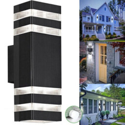 Modern Outdoor Wall Light Up Down Ip65 Waterproof E27 Mains Powered - thumbnail 2