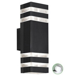 Modern Outdoor Wall Light Up Down Ip65 Waterproof E27 Mains Powered - thumbnail 1
