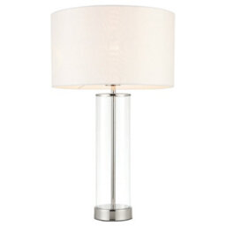 2 Pack Touch Dimmable Table Lamp Nickel Glass White Shade Modern Bedside Light - thumbnail 2