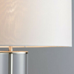 2 Pack Touch Dimmable Table Lamp Nickel Glass White Shade Modern Bedside Light - thumbnail 5