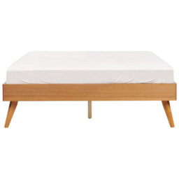 Beliani Bed Without Headboard Berric 140 X 200 Cm (Eu Double) Natural Ash Wood - thumbnail 5