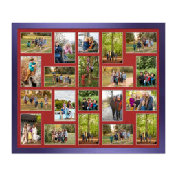 AK Frames 80X70Cm Purple Modern Multi Photo Frame With Crimson Mount - Holds 20 Apertures (18X) 6X4, (2X) 4X4 Photos - thumbnail 1