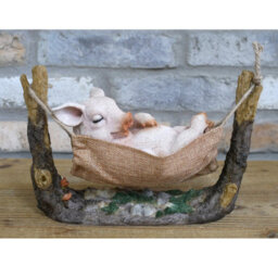 Gifts Direct 2 U Swinging Pig In Hammock Figurine Ornament - thumbnail 4