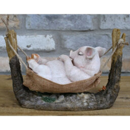Gifts Direct 2 U Swinging Pig In Hammock Figurine Ornament - thumbnail 5