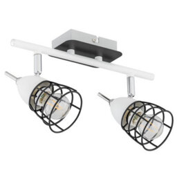 Luminosa Lighting Luminosa Sky Twin Ceiling Spotlight White, Black, 30Cm, 2X E14