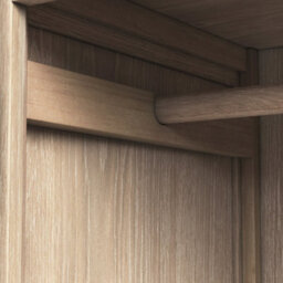 Celine Washed Oak Triple Wardrobe With 2 Drawers - By Roseland Furniture - thumbnail 7