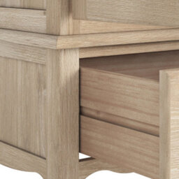 Celine Washed Oak Triple Wardrobe With 2 Drawers - By Roseland Furniture - thumbnail 8
