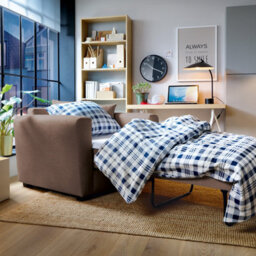 Abakus Direct Olly Linen Single Sofa Bed In Tan Brown - thumbnail 8