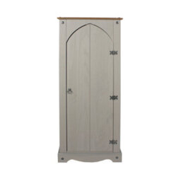 Core Products Corona Grey Premium Wax Vestry Cupboard, Antique Wax Top H143.5Cm X W60.0Cm X D31.6Cm - thumbnail 2
