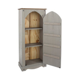 Core Products Corona Grey Premium Wax Vestry Cupboard, Antique Wax Top H143.5Cm X W60.0Cm X D31.6Cm - thumbnail 4