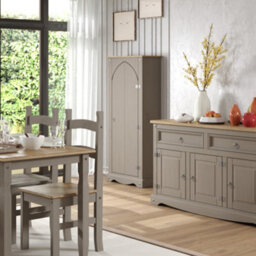 Core Products Corona Grey Premium Wax Vestry Cupboard, Antique Wax Top H143.5Cm X W60.0Cm X D31.6Cm - thumbnail 8