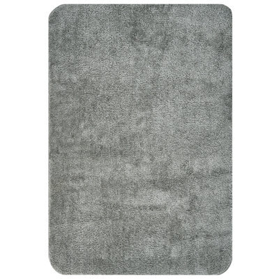 Beliani Bath Mat Urlana Grey 60 X 90 Cm Microfibre - image 1