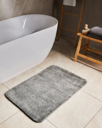 Beliani Bath Mat Urlana Grey 60 X 90 Cm Microfibre - thumbnail 2