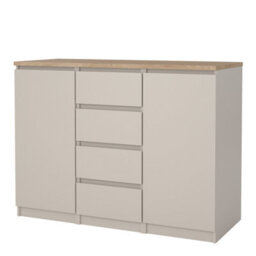Furniture To Go Naia Sideboard 4 Drawers 2 Doors In Cashmere Jackson Hickory (W) 120.8 X  (H) 90.7 X (D) 50Cm - thumbnail 4