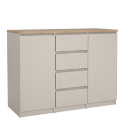 Furniture To Go Naia Sideboard 4 Drawers 2 Doors In Cashmere Jackson Hickory (W) 120.8 X  (H) 90.7 X (D) 50Cm - thumbnail 1