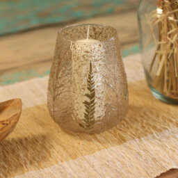 Natural Floral Glass Candle Holder - Large Bowl, Pino (15X12Cm) - thumbnail 5