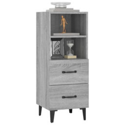 Berkfield Classic Sideboard Grey Sonoma 34.5X34X90 Cm Engineered Wood - thumbnail 4