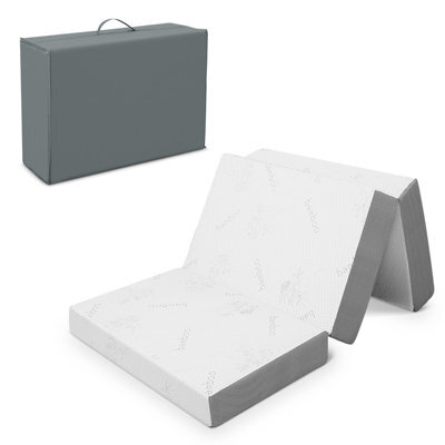 Costway Single 10 Cm Folding Gel-Infused Tri-Fold Mattress Topper Cool Gel Memory Foam - image 1