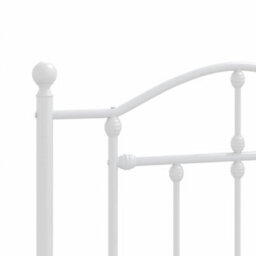 Berkfield Metal Bed Frame With Headboard And Footboard White 100X200 Cm - thumbnail 8