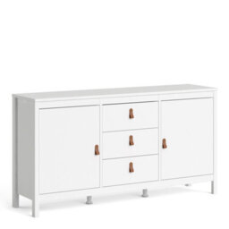 Furniture To Go Barcelona Sideboard 2 Doors + 3 Drawers In White - thumbnail 1