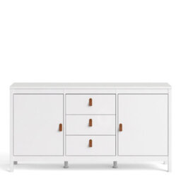Furniture To Go Barcelona Sideboard 2 Doors + 3 Drawers In White - thumbnail 2