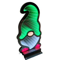 Samuel Alexander 30Cm Infinity Light Up Christmas Gonk Decoration With Green & White Leds On Metal Base - thumbnail 4