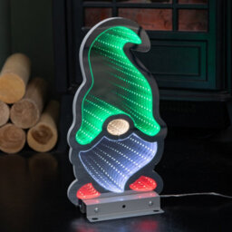 Samuel Alexander 30Cm Infinity Light Up Christmas Gonk Decoration With Green & White Leds On Metal Base - thumbnail 8
