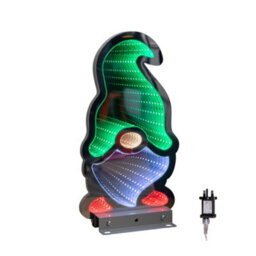 Samuel Alexander 30Cm Infinity Light Up Christmas Gonk Decoration With Green & White Leds On Metal Base - thumbnail 9
