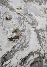 Picasso Modern Living Room Rug - Abstract Area Rugs Gold - Runner 60X220 Cm - thumbnail 3