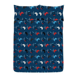 Floso Eat Sleep Game Repeat Reversible Duvet Set Black/white/red/blue (Double) - thumbnail 2