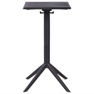 Wyld And Coco Luxout Bistro Table Black 60 X 60Cm Flip-Top Outdoor Table For Two - image 1