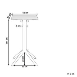 Wyld And Coco Luxout Bistro Table Black 60 X 60Cm Flip-Top Outdoor Table For Two - thumbnail 4