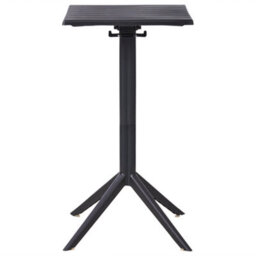 Wyld And Coco Luxout Bistro Table Black 60 X 60Cm Flip-Top Outdoor Table For Two - thumbnail 1
