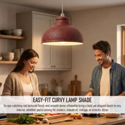 Retro Light Shade Ceiling,metal Textured Lampshades For Ceiling Lights,industrial Easy Fit Pendant Lamp Shade For,living Room - thumbnail 8