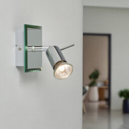 Litecraft Mercury Chrome Mirror Wall Spotlight