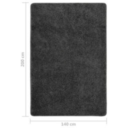 Walplus Shaggy Rug Dark Grey 140X200 Cm Anti Slip - thumbnail 5