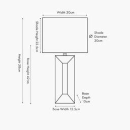 Pacific Lifestyle Block White Ceramic Tall Table Lamp - thumbnail 6