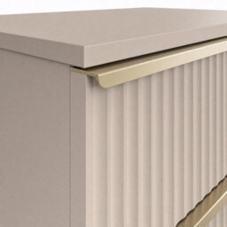 Fwstyle Lania Scalloped Ripple Effect Beige 8 Drawer Chest (H) 73.5Cm (W) 104Cm (D) 40Cm - thumbnail 4