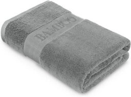 Gaveno Cavailia 2Pk Bamboo Bath Sheet 90X140 Silver Super Absorbent Quick Drying Extra Large Cotton Towel Set For Spa Gym Towel - thumbnail 2