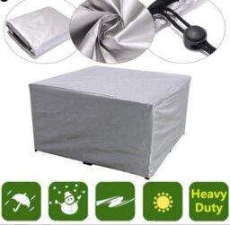 Protective Cover 240 136 88Cm Dark Grey - Rectangular Tarpaulin In Pa-Coated Polyester For Firenze 8, Vasto 12 Garden Tables - thumbnail 2