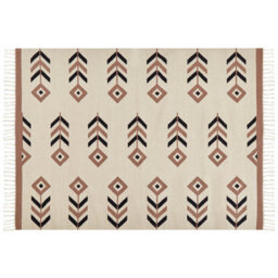 Beliani Rug Niavan Beige 200 X 300 Cm Cotton Kilim - thumbnail 4