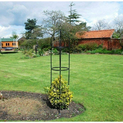 HSD Garden Obelisk Trellis 1.75M X 40Cm Green Powder-Coated Steel Frame, Weatherproof Climbing Plant Support For Roses & Ivy - image 1