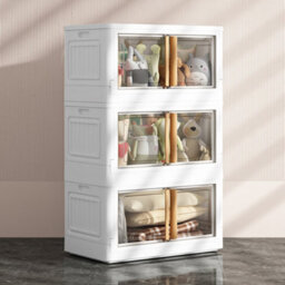 Living And Home 3 Tier Foldable Stackable Home Storage Box 55 Cm W X 30 Cm D X 89 Cm H - thumbnail 2