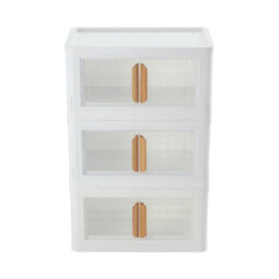 Living And Home 3 Tier Foldable Stackable Home Storage Box 55 Cm W X 30 Cm D X 89 Cm H - thumbnail 3