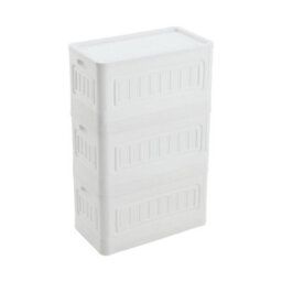 Living And Home 3 Tier Foldable Stackable Home Storage Box 55 Cm W X 30 Cm D X 89 Cm H - thumbnail 5