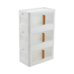 Living And Home 3 Tier Foldable Stackable Home Storage Box 55 Cm W X 30 Cm D X 89 Cm H - thumbnail 4