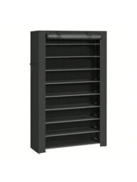 LEDREM 10-Tier Shoes Rack With Dustproof Cover,shoe Storage Cabinet, Shoe Organiser, Shoe Stand Holds 40-50 Pairs Of Shoes - thumbnail 6