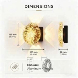12W Led Wall Light 3000K Warm White Indoor Outdoor Waterproof Sconce - thumbnail 2