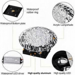 12W Led Wall Light 3000K Warm White Indoor Outdoor Waterproof Sconce - thumbnail 4
